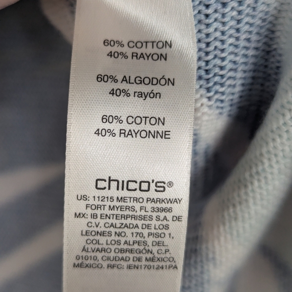 Chico's Size 1 (Large) Sweater Dolman Sleeve In Bold Tropical Florals NWT - Picture 11 of 14